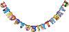 amscan- Nintendo Guirlande articulée Happy Birthday Personnalisable 190 x 18 cm Supermario, 11012019, Multicolore, taille unique