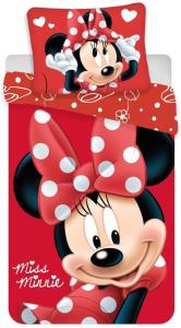 Minnie Parure de lit Red - Housse de Couette 140x200 cm + Taie d'oreiller