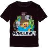 T-shirt noir, Minecraft Steve & Creepers 4 ans