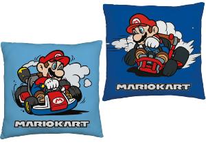 Coussin rempli de Nintendo Super Mario Kart - Bleu / Rouge