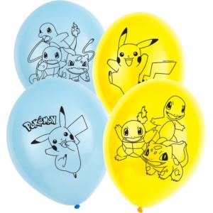 6 Ballons de baudruche Pokemon 28.5cm