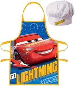 Disney Cars Lightning McQueen - Tablier de cuisine avec chapeau - (3 - 6 ans)
