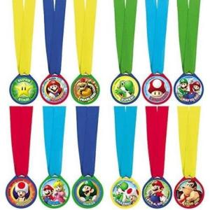 Amscan International – Lot de 12 médailles Super Mario - 396611