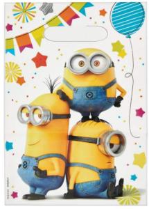 amscan- Sacs de fête Despicable Me, 9907317, Blanc