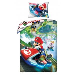 Parure de lit Super Mario Kart enfant 140x200cm + 70x90cm